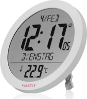 Kienzle 15361 Digitális Fali/Asztali Óra Ébresztővel Ø 20,5cm - Fehér