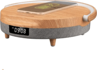 Kienzle 15321 Multifunkcionális Asztali Ébresztő Óra Wireless töltéssel és Bluetooth hangszóróval - Barna/Szürke