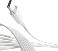 PanzerGlass 60W empower USB-C apa - USB-c apa Adat és töltő kábel 2m - Fehér