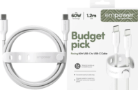 PanzerGlass 60W empower USB-C apa - USB-C apa adat és töltőkábel 1.2m - Fehér