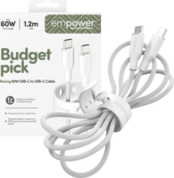 PanzerGlass 60W empower USB-C apa - USB-C apa adat és töltőkábel 1.2m - Fehér