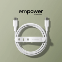 PanzerGlass 60W empower USB-C apa - USB-C apa adat és töltőkábel 1.2m - Fehér