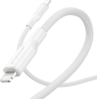 PanzerGlass 60W empower USB-C apa - Lightning apa adat és töltőkábel 1.2m - Fehér