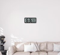 TFA 60.4525.01 Digitális rádióvezérlésű Falióra szobaklímával 35,6 x 11,3 cm - Fekete