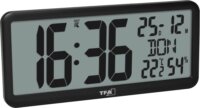 TFA 60.4525.01 Digitális rádióvezérlésű Falióra szobaklímával 35,6 x 11,3 cm - Fekete