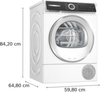 Bosch WQH246D3BY Hőszivattyús Szárítógép 9kg 92kWh - Fehér