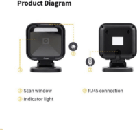 Equip 351028 Vezetékes Asztali Vonalkód olvasó Kábellel - Fekete