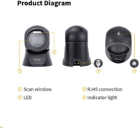Equip 351027 Vezetékes Asztali Vonalkód olvasó - Fekete