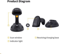 Equip 351026 Wireless Kézi Vonalkódolvasó Állvánnyal - Fekete