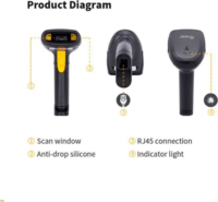 Equip 351020 Vezetékes Kézi Vonalkódolvasó Állvánnyal - Fekete