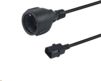 Equip 112106 Tápkábel hosszabító 25cm - fekete