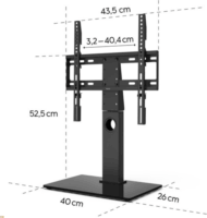 Hama 00220866 FITV 32"-55" TV/Monitor forgatható asztali tartó állvány - Fekete