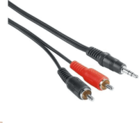 Hama 00205107 3,5mm Jack apa -RCA apa Kábel 5m - Fekete