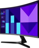 Samsung 27" LS27D396GAUXEN 16:9 FullHD VA Ívelt Monitor - Fekete