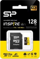 Silicon Power 128GB MicroSDXC UHS-I U3 Memóriakártya + Adapter