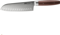 Gefu ENNO Bordázott Acél Santoku kés diófa markolattal 18cm - Barna