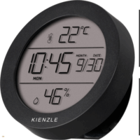 Kienzle 15001 Asztali / Fali Időjárás állomás (Pára/Hőmérséklet/Dátum) - Fekete