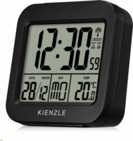 Kienzle 15374 Utazó Ébresztőóra Hőmérséklet jelzővel 77 x 22 x 77 mm - Fekete
