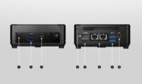 MSI Cubi 5 12M Barebone PC (Intel Core i7-1255U / No RAM / No SSD / No OS) - Fekete