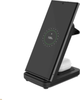 Fixed FIXPOS-U-BK 3in1 (Telefon / Fülhallgató / Óra) Wireless töltő 25W - Fekete