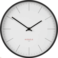 Kienzle 14979 Modern Acél keretes Falióra Ø 25cm - Fehér/Fekete