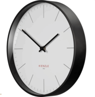 Kienzle 14979 Modern Acél keretes Falióra Ø 25cm - Fehér/Fekete