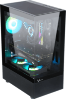 Formula Crystal Z1CM Black Midi Torony Számítógépház + 3db 120mm ventilátor - Fekete