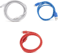 Kikkerland US77-A-EU USB-A - Lightning iPhone Adat és töltőkábel 1.5m - Többszínű