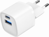 Gembird USB-A / USB-C Hálózati Töltő Adapter 20W - Fehér