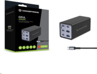 Conceptronic 4x USB-C / 2x USB-A Hálózati Gyorstöltő Adapter 200W + USB-C kábellel