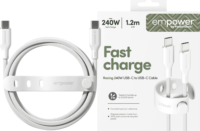 PanzerGlass empower 240 W USB‑C Apa - USB‑C Apa Adat És Töltőkábel 1,2 m - Fehér