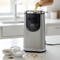 Solis Pop & Fun Typ 8504 Olajmentes Popcorn Készítő Gép 1200 Watt - Ezüst/Fekete