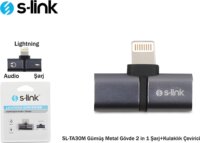 S-Link SL-TA30M Lightning - Lightning + USB‑C iPhone Átalakító Adapter - Ezüst