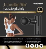 Vivamax F-01 Akkus masszázspisztoly 4 masszázsfejjel - Fekete