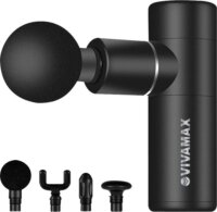 Vivamax F-01 Akkus masszázspisztoly 4 masszázsfejjel - Fekete