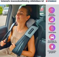 Vivamax YC-303DS Shiatsu Hőterápiás Masszírozó - Fekete/Ezüst