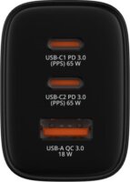 Verbatim 32352 Essentials USB-A / 2x USB-C Hálózati Gyorstöltő Adapter 65W - Fekete