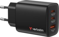 Verbatim 32352 Essentials USB-A / 2x USB-C Hálózati Gyorstöltő Adapter 65W - Fekete