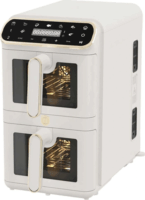Berlinger Haus BH/9803 AirFryer Forrólevegős sütő 2x5,5L 2460 Watt - Matt krém