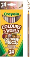 Crayola Sokszínű Világ bőrszín árnyalatú színes ceruza készlet (24 db / csomag)
