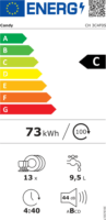 Candy CH 3C4F0S Beépíthető Mosogatógép 60cm 13 Teríték