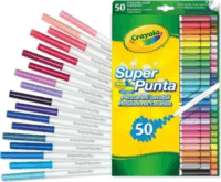 Crayola Vékonyan és vastagon fogó lemosható filctoll készlet Vegyes színek (50 db/csomag)