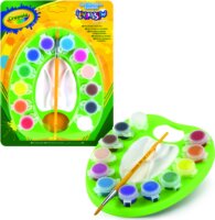 Crayola Paletta lemosható festékkel és ecsettel- Vegyes színek (12 db/csomag)
