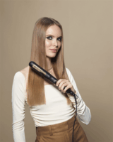 Imetec 11915 Gőzölős Hajvasaló Kerámia Bevonattal 230°C - Fekete / Arany