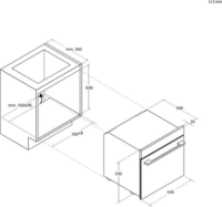 Candy CA6 NP5B3YTB Beépíthető Elektromos Sütő - Fekete