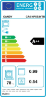 Candy CA6 NP5B3YTB Beépíthető Elektromos Sütő - Fekete
