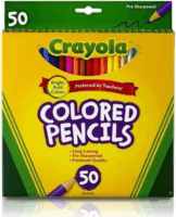 Crayola színes ceruza készlet - Vegyes színek (50 db / csomag)