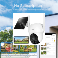 Arenti GO2T+SP2 4mm 3MP Napelemes kültéri Okos Dome kamera - Fehér