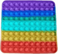 Push Poppers Jumbo szivárvány színű szilikon stresszoldó játék - Többféle