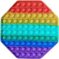 Push Poppers Jumbo szivárvány színű szilikon stresszoldó játék - Többféle